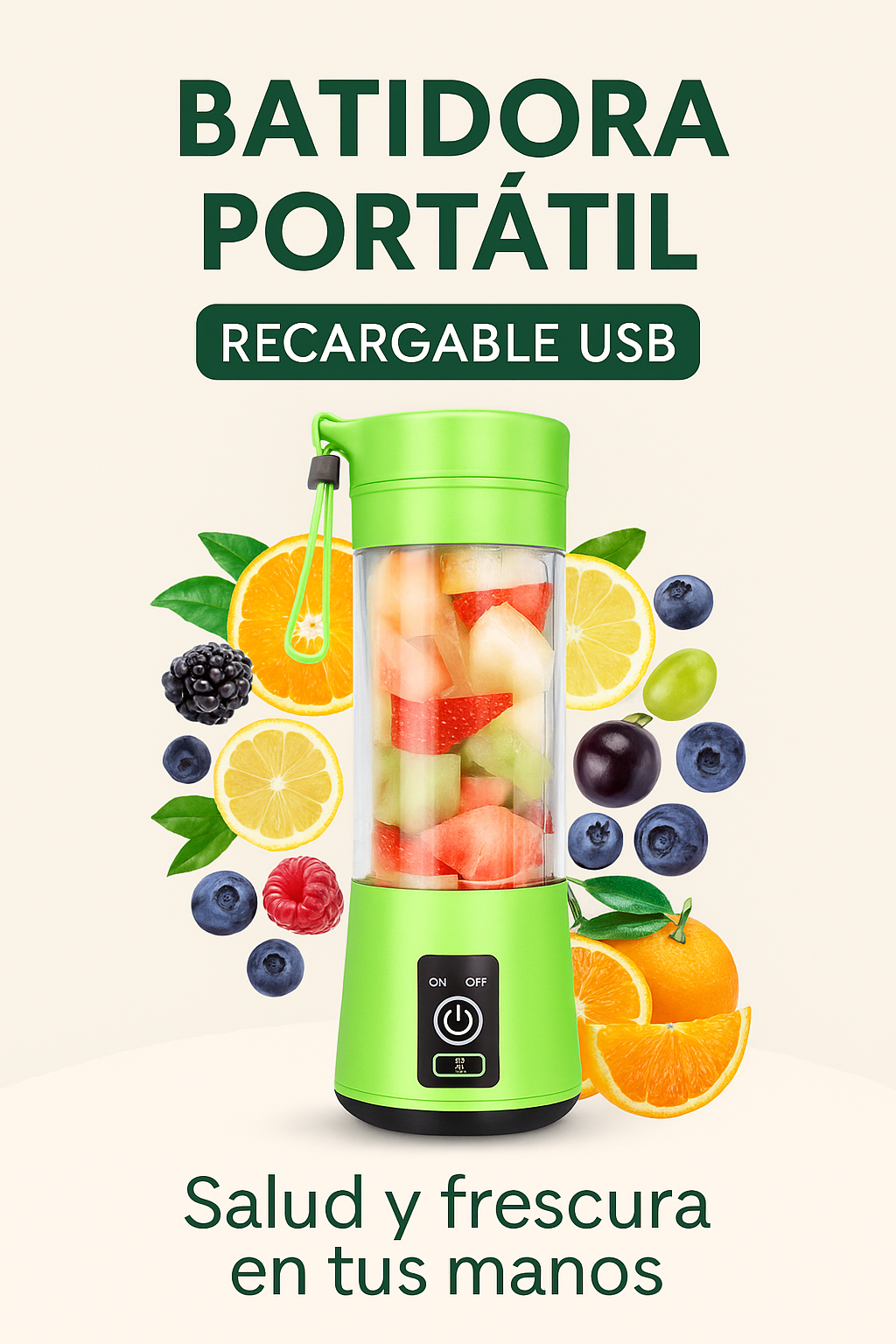 Batidora Licuadora Portable - Verde