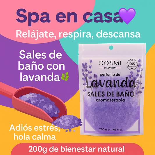 🛀 Sal de Baño Aromatherapy Lavanda 200g – Relajación Profunda y Cuidado Natural en Cada Baño