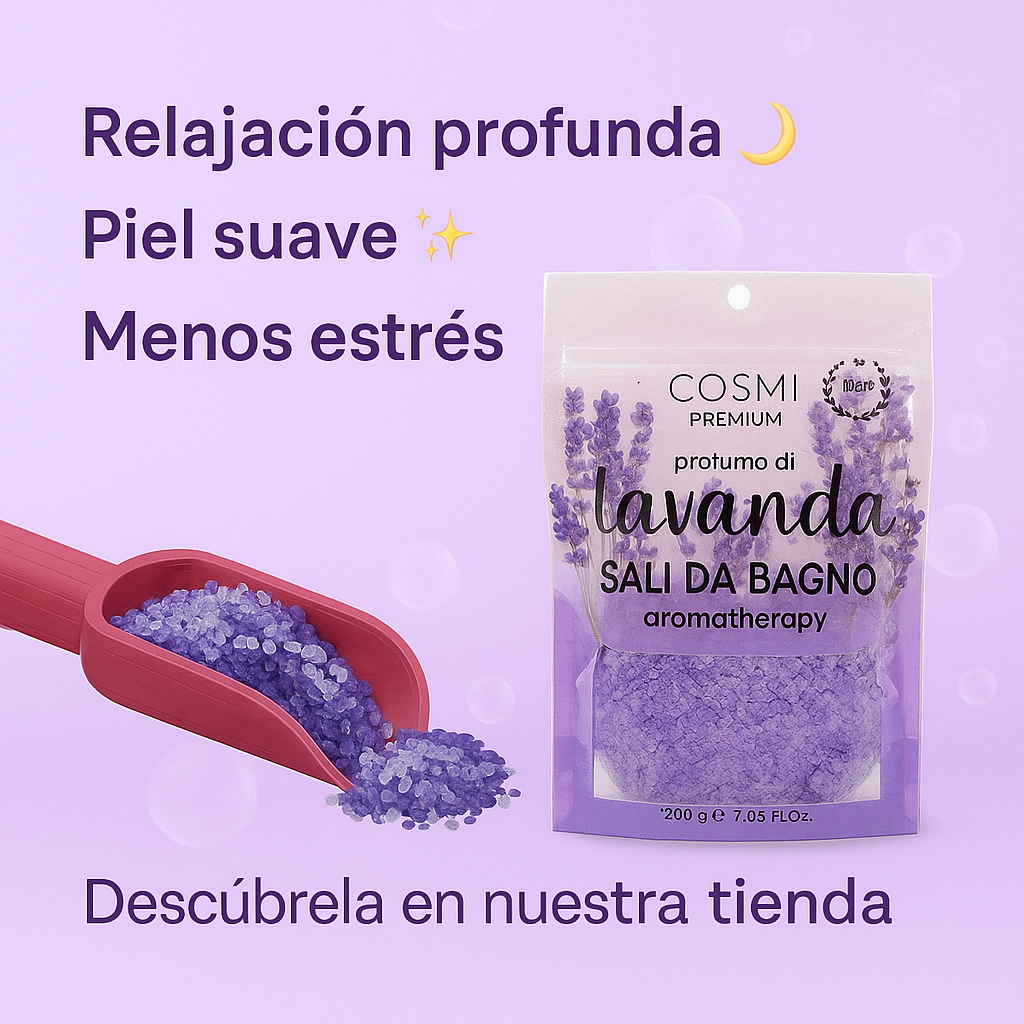 🛀 Sal de Baño Aromatherapy Lavanda 200g – Relajación Profunda y Cuidado Natural en Cada Baño